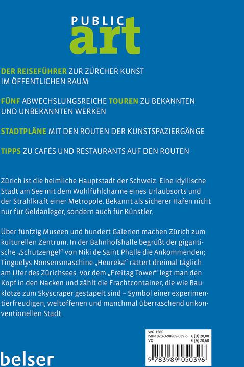 Nutritional values and ingredients belser Spaziergänge z. Kunst Zürich (German, Ute Liesenfeld, 2024)