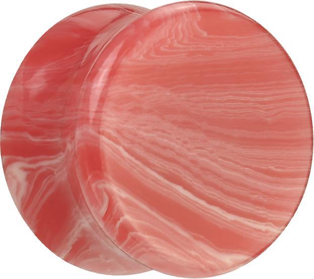 Immagine prodotto Star Piercing Plug svasato rosso con motivo bianco (senza ottone, Organico)