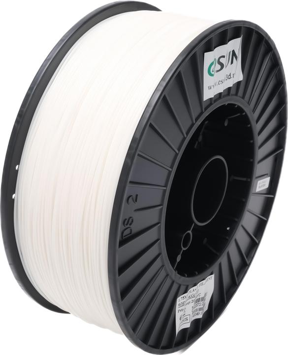eSUN PLA+ Filament 1.75mm White 3Kg (PLA+, 1.75 mm, 3000 g, White)