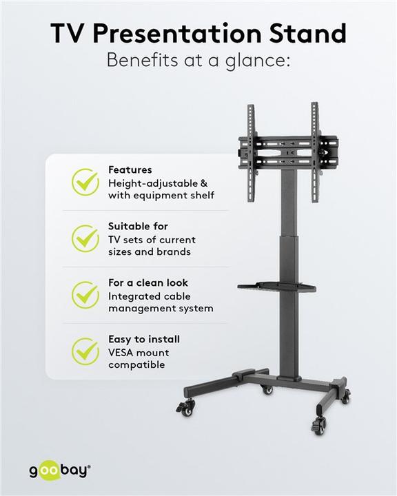 Actual product image Goobay TV Presentation Stand Basic Size L (Universal, 70", 35 kg)