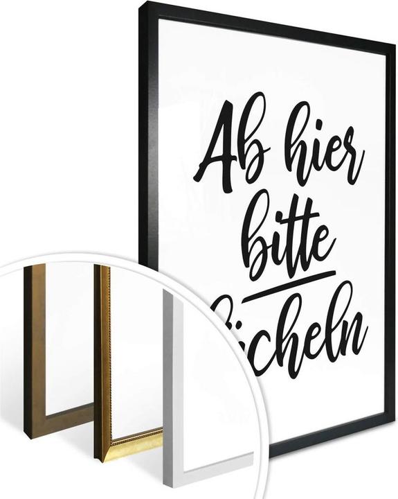 Produktbild Trenddeko Ab hier bitte lächeln (50 x 60 cm)