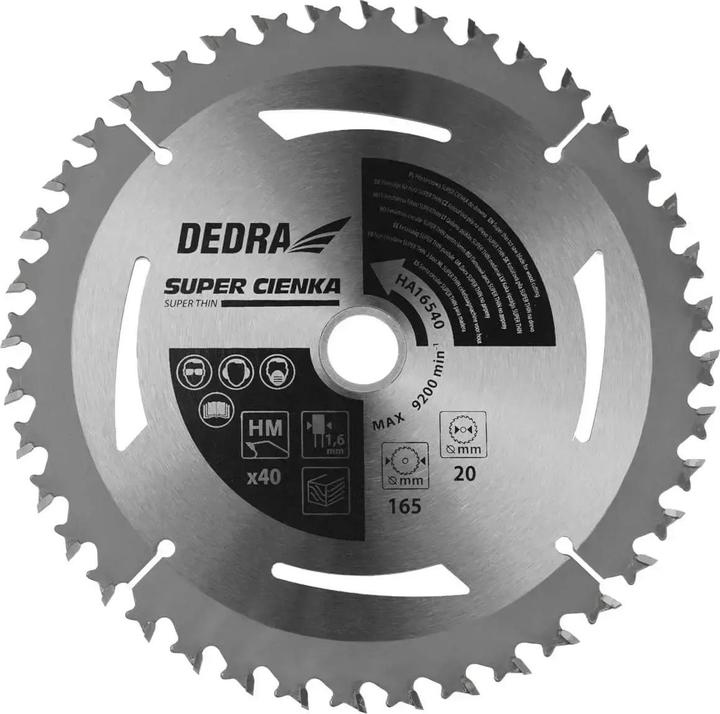 Actual product image Dedra Circular saw blade SUPER THIN for wood 24z 185x20x1,1x1,6mm