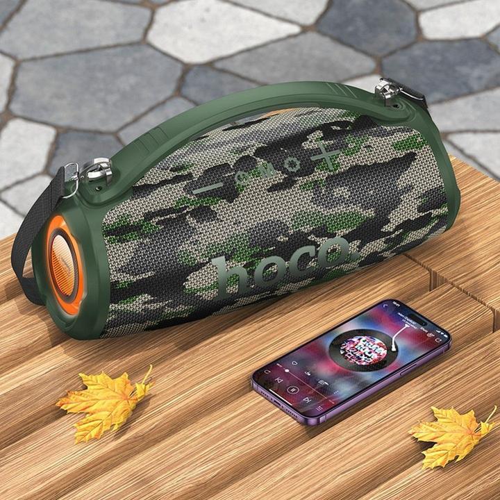 Actual product image Hoco Bluetooth speakers wireless speaker bluetooth HA4 camouflage green (4 h)
