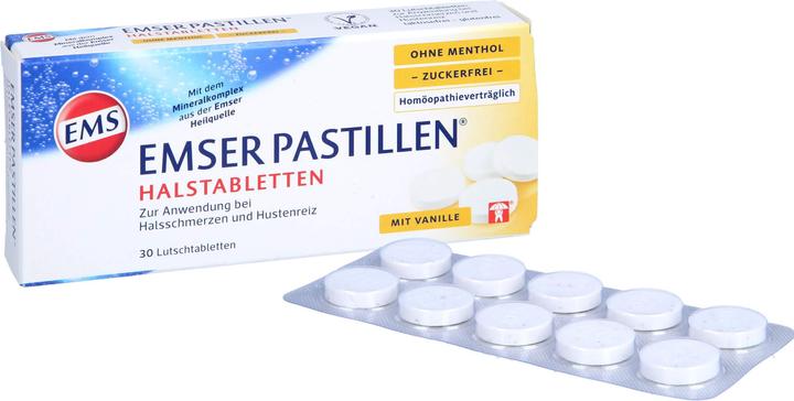 Actual product image Emser Pastilles Throat Tablets without Menthol sugar-free, 30 pcs. tablets (30 Piece)