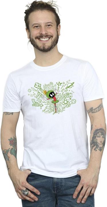 Immagine prodotto Looney Tunes ACME Doodles Marvin Martian Maglietta Uomo (4XL)
