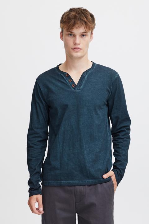 Actual product image Solid Tinox Men's Longsleeve With V-Neck Made Of 100% Cotton (M)