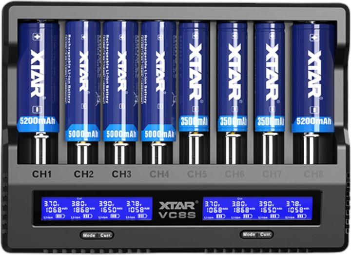 Xtar VC8S 8-Fach Li-ion/Ni-MH Ladegerät (C, A, D, AA, AAAA, AAA, Chargers without battery)