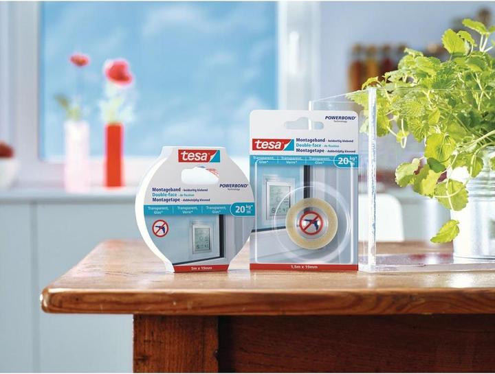 Productafbeelding tesa Montagetape transparant, glas, 20 kg (19 mm)