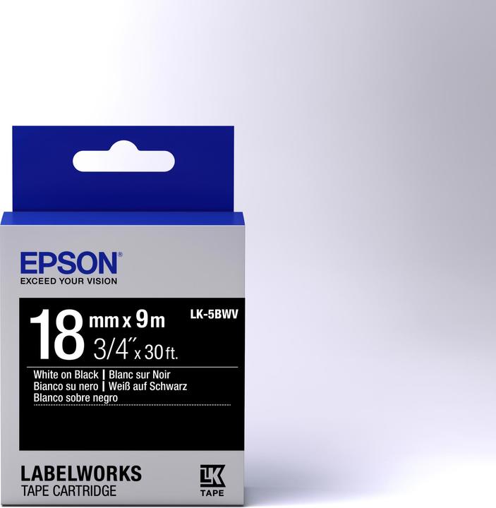 Produktbild Epson Etikettenkassette Lk-5bwv (1.80 cm, Schwarz)