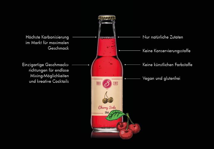 Actual product image Three Cents Cherry Soda (24 x 20 cl)