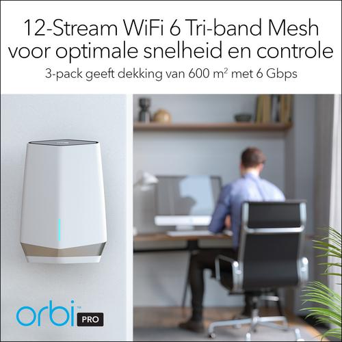 Image du produit Netgear Orbi Pro WiFi 6 AX6000 mesh system (SXK80B3) Ensemble de 3