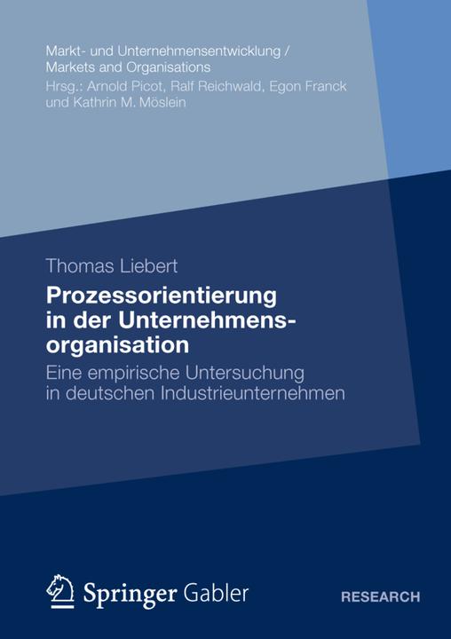 Produktbild Prozessorientierung in der Unternehmensorganisation (Deutsch, Thomas Liebert, 2012)