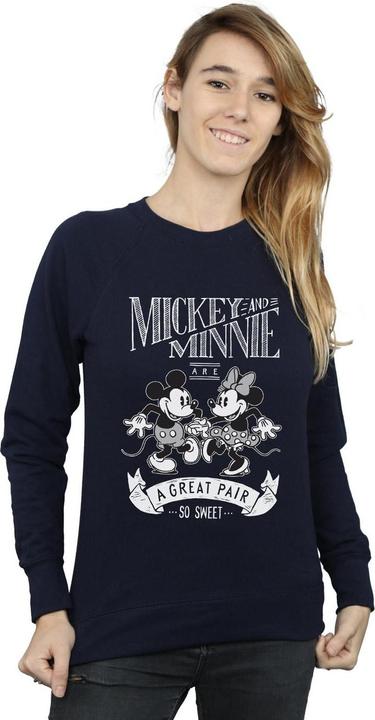 Actual product image Disney Womens/Ladies Mickey And Minnie Mouse Great Pair Sweatshirt (L)