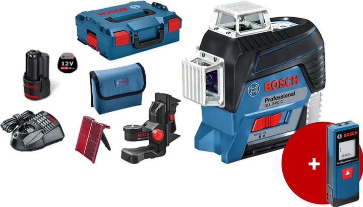 Bosch Professional GLL 3-80 c + GLM 20 Professional L-BOXX 0.601.063.R08