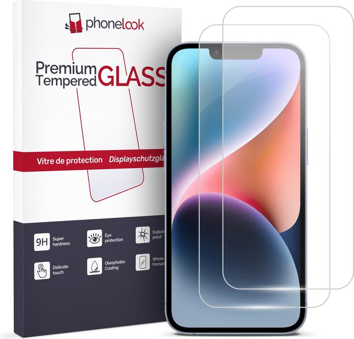 Produktbild PhoneLook 2er Set Panzer Glas Displayschutzfolie (Apple iPhone 14 Plus)