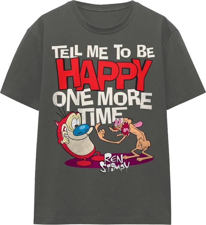 Image du produit Ren & Stimpy - T-shirt TELL ME TO BE HAPPY - Adulte (M)