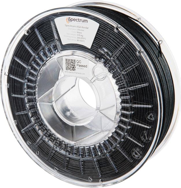 Immagine prodotto Filamento ASA Kevlar 1.75mm nero 0,75kg (ASA, 1.75 mm, 750 g, Nero)