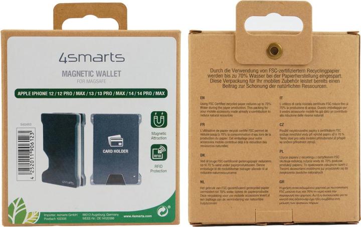 Immagine prodotto 4smarts Portafoglio a calamita con protezione RFID per MagSafe