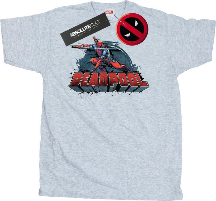 Immagine prodotto Deadpool Sword Logo Maglietta Uomo (L)
