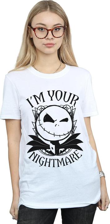 Actual product image Disney Womens/Ladies Nightmare Before Christmas Nightmare Cotton Boyfriend T-Shirt (XXL)