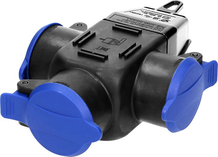 Productafbeelding MGA ORNO OR-AE-1346(GS) Hermetische verdeelkast met 3 contactdozen slagvaste IP44 stekker Schuko