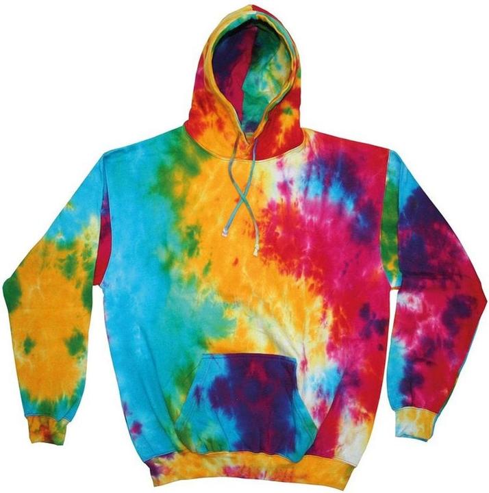 Colortone Kvinnor Rainbow Hoodie Kapuzenpullover BatikOptik (S)