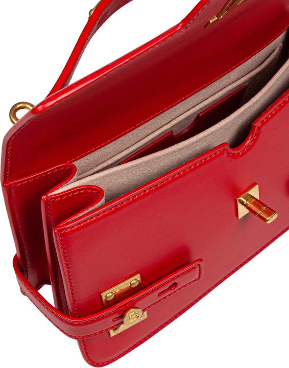 Produktbild Balmain b-buzz red leather handbag
