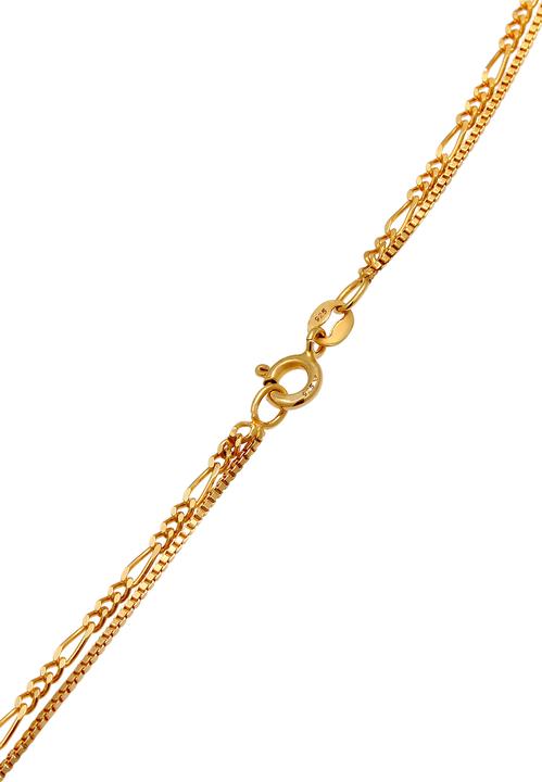 Produktbild Elli 2-lagige Kette mit Plättchen-Anhänger (Sterling Silber, 40 cm)