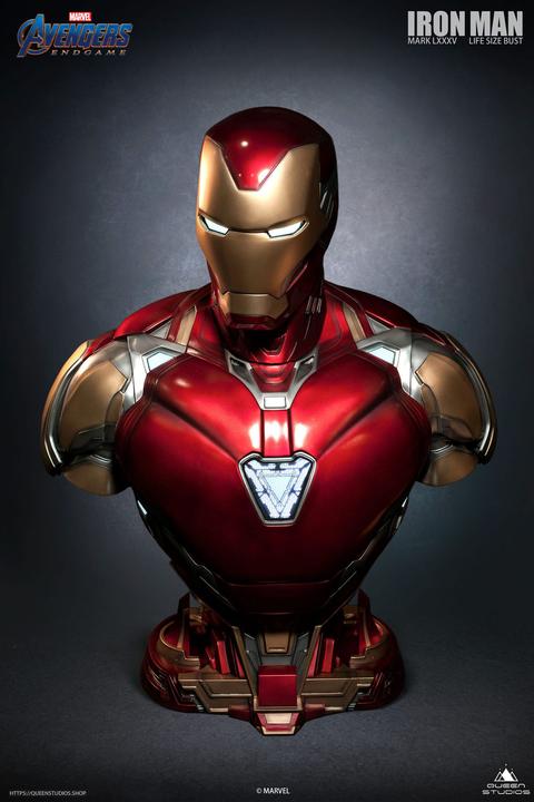 Actual product image Queen Studios Marvel's Avengers "Iron Man MK49/MK85" 1/1 Lifesize Bust Bundle
