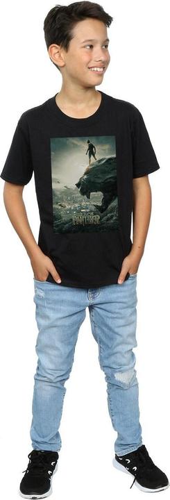 Actual product image Boys Black Panther Poster T-Shirt (140, 146)