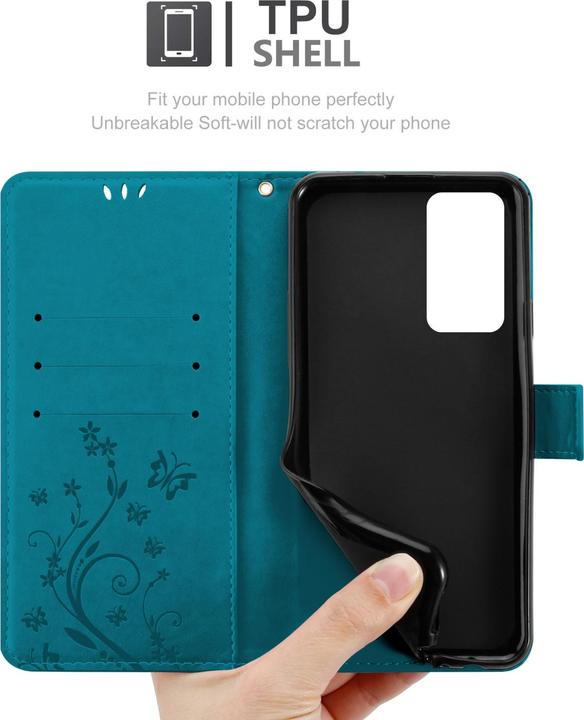 Produktbild Cadorabo Flower Book Hülle (OnePlus 9RT 5G)