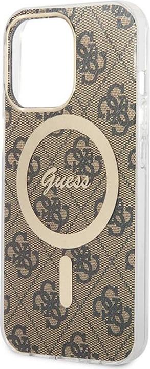 Produktbild Guess Zestaw GUBPP13XH4EACSW Case+ Charger iPhone 13 Pro Max brązowy/brown hard case 4G Print MagSaf (Apple iPhone 13 Pro Max)