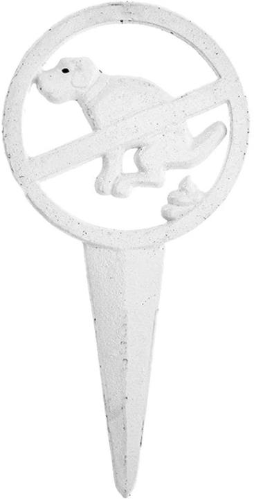 Produktbild Esschert Design Gartenstecker Kein Hundeklo 30.1, Weiss