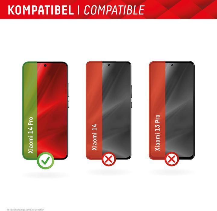 Actual product image Displex Real Glass, Full Cover Panzerglas (1 Piece, Xiaomi 14 Pro, Xiaomi 14 Ultra)