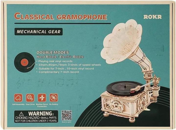 Actual product image Rokr Classical Gramophone (elektrisches Modell) (424 pieces)