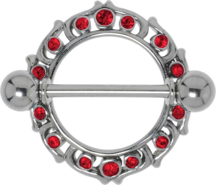Actual product image Bijouteria Nipple piercing (Stainless steel, Silver 925, Crystal)
