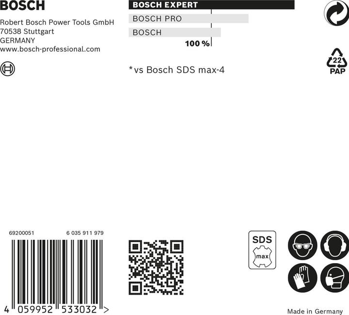 Image du produit Bosch Professional Zubehör Foret marteau EXPERT SDS max-8X, 20 x 400 x 520 mm (20 mm)