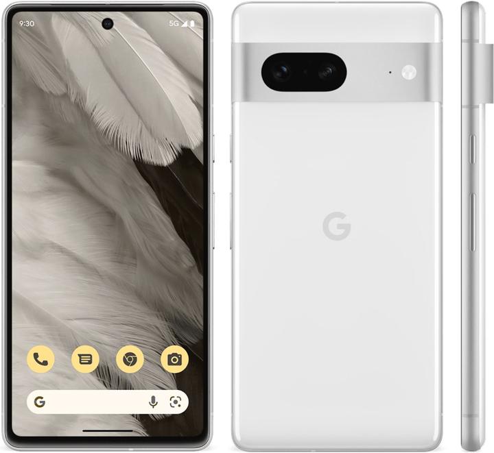 Produktbild Google Pixel 7 (128 GB, Snow, 6.30", SIM + eSIM, 50 Mpx, 5G)