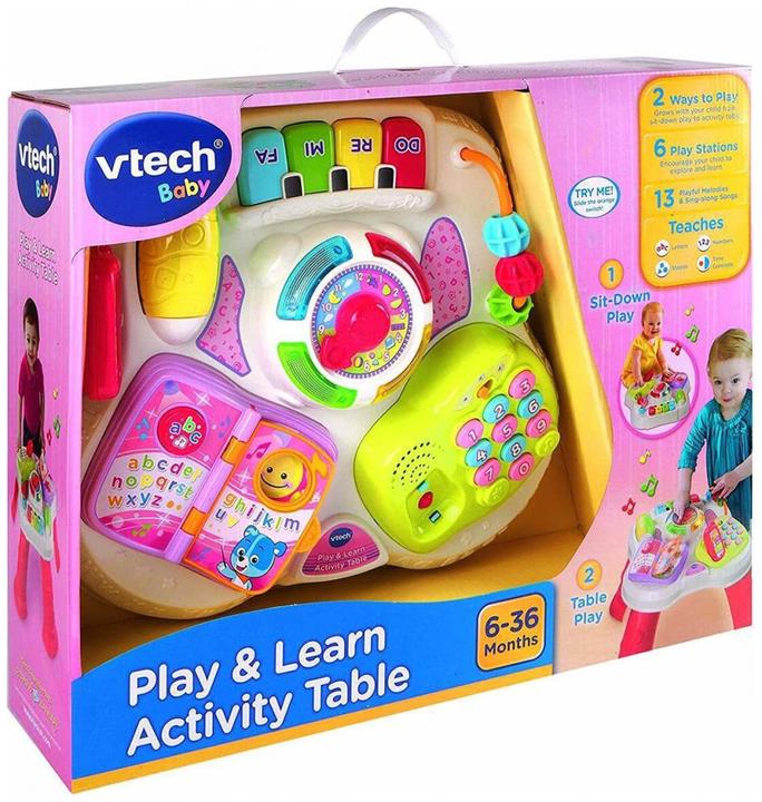 Productafbeelding VTech 148053 Baby Grote Activiteiten Tafel Roze (Engelse versie) 6+ Maanden