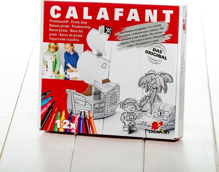 Actual product image Calafant Pirate ship with 12 felt pens