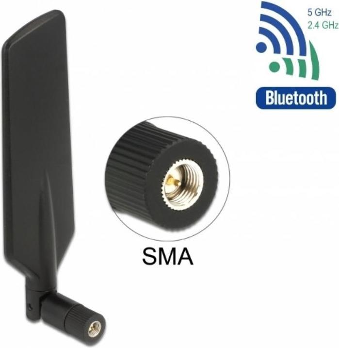 Produktbild Delock LTE/HSPA/GSM Antenne, SMA-Stecker, schwarz (5G, GSM, 2G, 3G, 4G)
