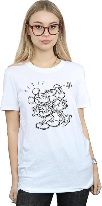 Produktbild Disney Mickey And Minnie Mouse Kiss Sketch TShirt (M)