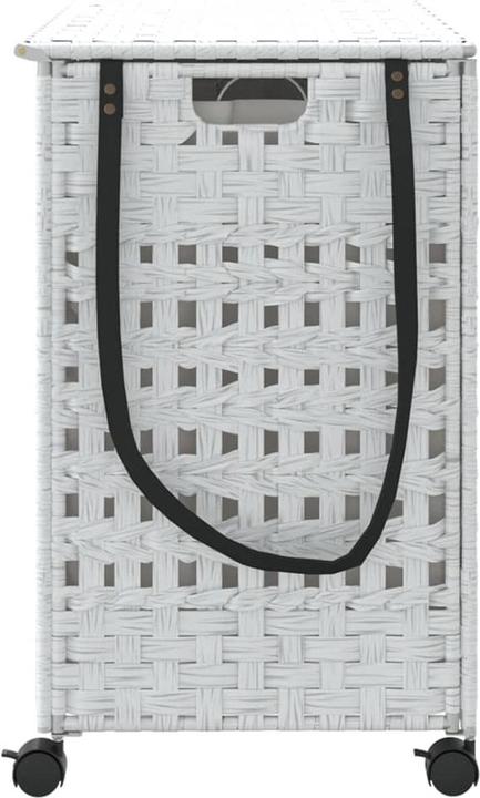 Actual product image VidaXL Laundry basket with castors White 66x35x60 cm Rattan, colour
