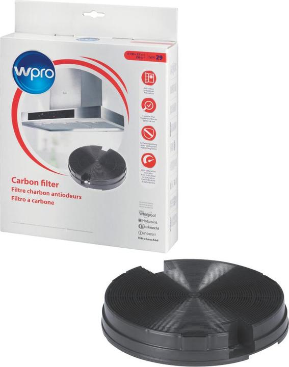 Immagine prodotto WPRO 2 filtri a carbone attivo tipo 29 484000008572, 481249038013, AMC912