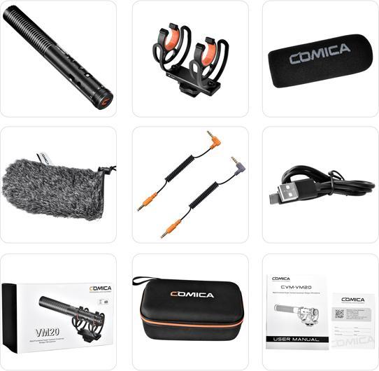 Actual product image Comica Multi-functional Super Cardioid Condenser Shotgun Microphone