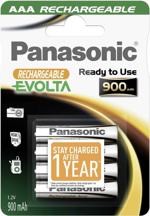 Actual product image Panasonic Rechargeable Evolta (4 pcs., AAA, 900 mAh)