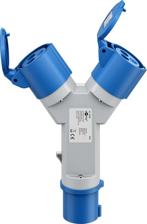 Produktbild Goobay CEE-Adapter, CEE-Stecker auf 2x CEE-Kupplung (CEE 7/3, CEE)