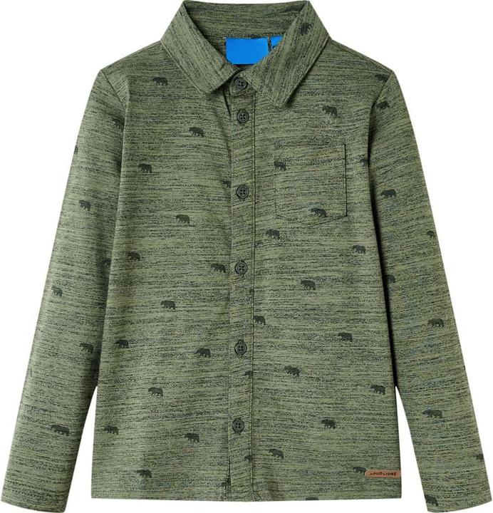 Image du produit VidaXL Chemise enfant Kaki Melange 128,Composition : 80% coton. 20 (128)