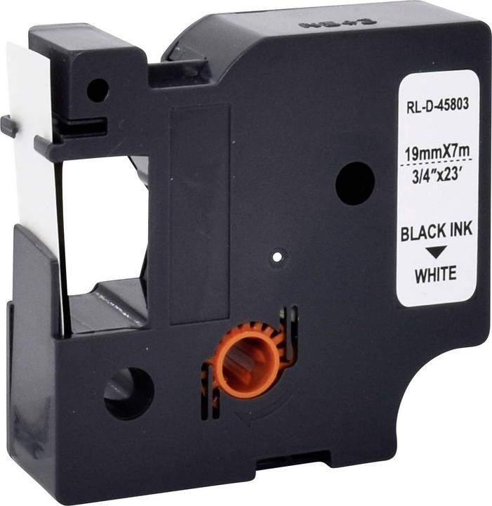 Produktbild Renkforce Schriftband RF-LT-D45803 Kompatibel ersetzt DYMO D1 - 45803 19 mm Ba (1.90 cm, Schwarz)