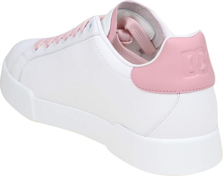 Produktbild Dolce & Gabbana portofino light sneakers in white and pink leather (36)